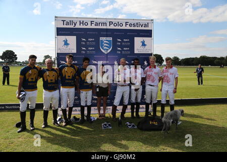 Ascot, Berkshire, UK. 14. August 2016. 2 Ziel-Turnier-Finale wurde zwischen asiatischer Kunst und Emsworth Polo Gelände Credit: Uwe Deffner/Alamy Live News Stockfoto