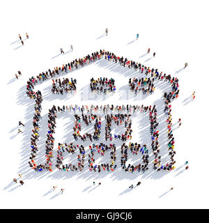 Lager-Räumlichkeiten 3D-Rendering Stockfoto