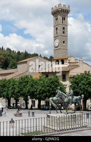 Piazza Mino, Fiesole, in der Nähe von Florenz, Toskana, Italien Stockfoto