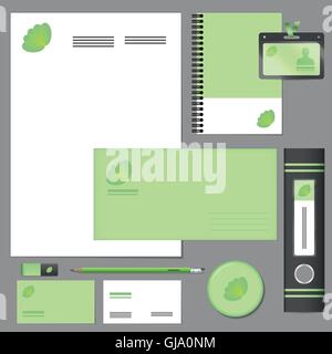 Elemente der Corporate Identity-Mock-up Stock Vektor