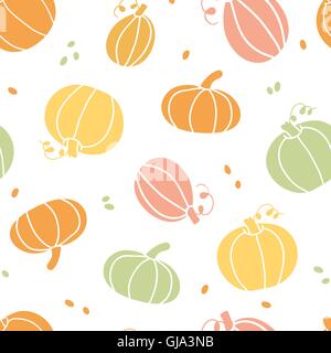 Vektor Thanksgiving bunte Kürbisse Silhouetten Musterdesign Hintergrund Stock Vektor