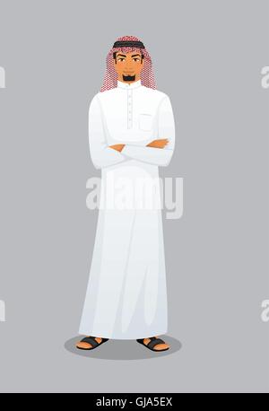 Arabische Mann Charakter-Bild Stock Vektor