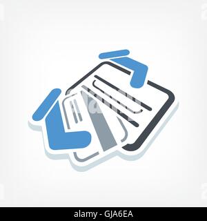 Kredit Karte 3d Aufkleber Stock Vektor