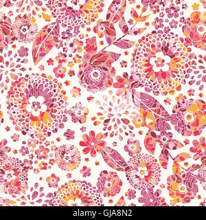 Strukturierte Blumen Musterdesign Hintergrund Stock Vektor