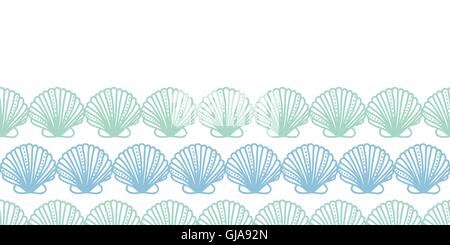 Abstrakte Seashels Streifen horizontal Musterdesign Hintergrund Stock Vektor