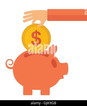 Geld sparen Stock Vektor