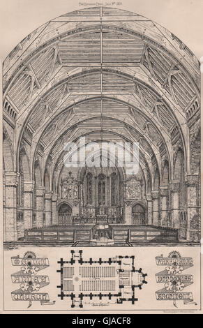 Sankt-Anna-Kirche; Warrington; John Douglas, Architekt. Lancashire, 1869 Stockfoto