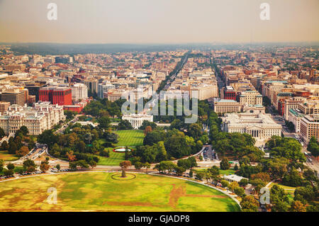 Washington, DC Stadtbild mit dem weißen Haus Stockfoto