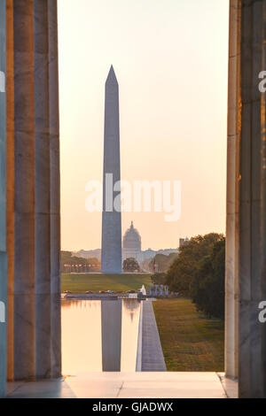 Washington Denkmal in Washington, DC am Morgen Stockfoto