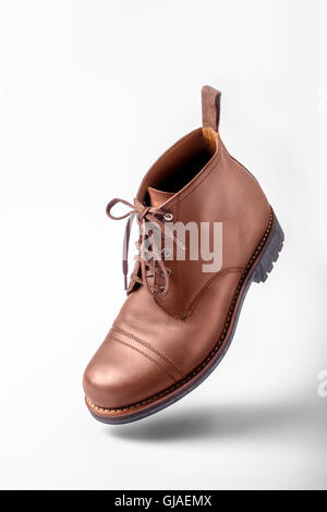 Braun Leder Herrenschuhe Stockfoto