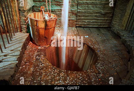 Wunsch auch mit wechselnden Farbe leuchtet an der Chelsea Market in New York City, NY, USA Stockfoto