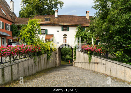 Tor Womans Stadttor / Frauentor, Schongau, Oberbayern, Bayern, Deutschland, Europa Stockfoto