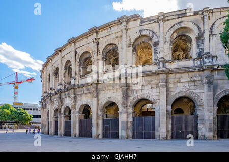 Römisches Amphitheater in Nîmes, Frankreich Stockfoto