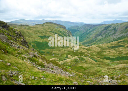 aufsteigender hoch heben entlang Greenup Gill von Borrowdale, Keswick, Seenplatte, cumbria Stockfoto