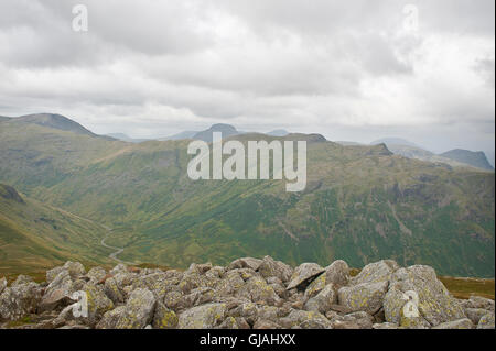 aufsteigender hoch heben entlang Greenup Gill von Borrowdale, Keswick, Seenplatte, cumbria Stockfoto