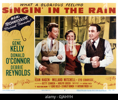 Singin ' In The Rain, auch bekannt als: Du Sollst Mein Glücksstern Sein, USA 1952, Regie: Stanley Donen, Gene Kelly, Monia: Donald O'Connor, Debbie Reynolds, Gene Kelly Stockfoto