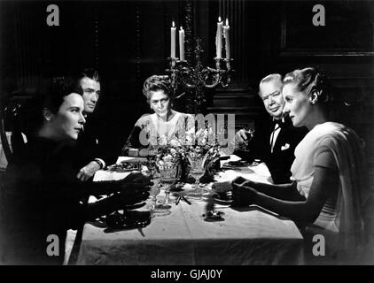 Die Paradine Case aka: Der Fall Paradin, USA 1947, Regie: Alfred Hitchcock, Monia: (v. l.) Alida Valli, Gregory Peck, Ethel Barrymore, Charles Coburn, Ann Todd Stockfoto