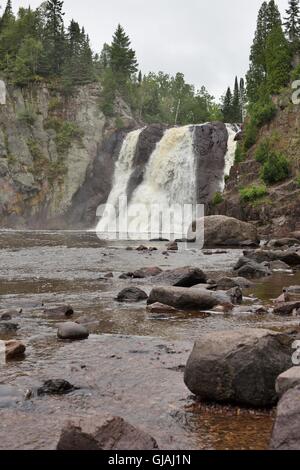 High Falls im Tettegouche State Park in Minnesota, USA. Stockfoto