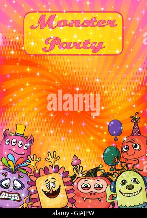 Cartoon Monster Hintergrund Stock Vektor