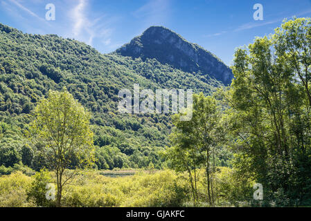 Naturschutzgebiet gelegen See Ganna, Valganna, in regionalen Park Campo dei Fiori von Varese, Provinz Varese - Italien Stockfoto