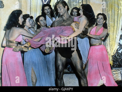 Tarzan und das Sklavenmädchen, aka: Tarzan Und Das Sklavenmädchen, USA 1950, Regie: Lee Sholem, Monia: Lex Barker, Denise Darcel Stockfoto