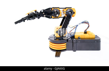 Kunststoff-Modell der Industrierobotik Arm Roboter manipulator Stockfoto