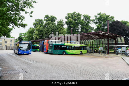 Cambridge Cambridgeshire UK - Cambridge City-Bus-depot Stockfoto