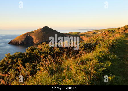 Foel Y Mwnt angesehen vom Küstenweg Ceredigion Stockfoto