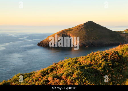 Foel Y Mwnt angesehen vom Küstenweg Ceredigion Stockfoto