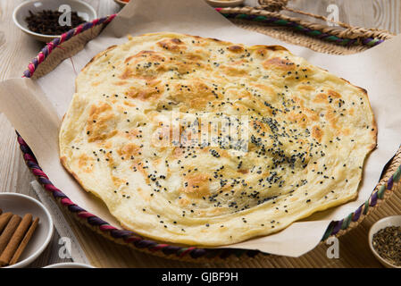 Malawah oder Malawach traditionellen jemenitischen Brot Stockfoto