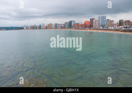 Übersicht. Gijón, Asturien, Spanien. Stockfoto