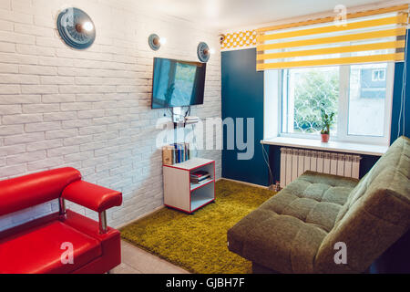 Innenarchitektur: Moderne Wohnung-Wohnzimmer Stockfoto