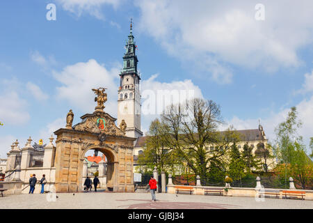 Czestochowa, Polen, 29. April 2015: Jasna Gora Heiligtum in Czestochowa, Polen. Sehr wichtig und populärste pilgrimary plac Stockfoto