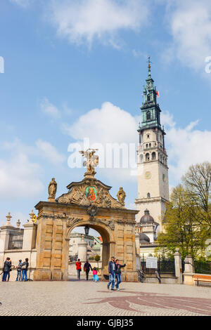 Czestochowa, Polen, 29. April 2015: Jasna Gora Heiligtum in Czestochowa, Polen. Sehr wichtig und populärste pilgrimary plac Stockfoto