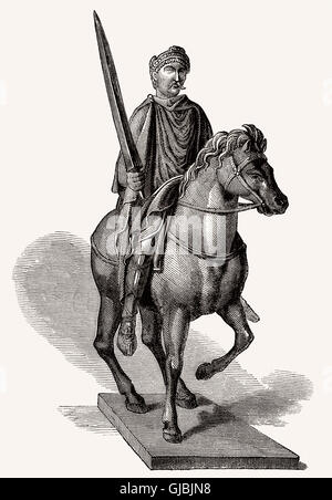 Karl der große, Karl der große oder Carolus Magnus, 747-814, König der Franken und der Kaiser der Römer, Carolingian Dynastie, Ka Stockfoto