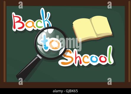 Klasse Board zurück zu Schule-Bildung-Banner Stock Vektor