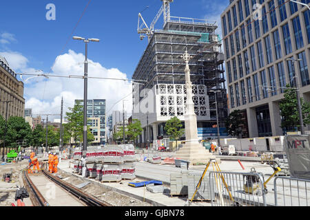 Gebäude der Phase 2 CC-Second City Crossing für Manchester Metrolink, Petersplatz, North West England, Großbritannien, M2 5PD Stockfoto