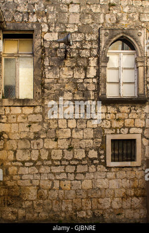 Detail aus dem Gebäude in Stari Grad auf Hvar Island, Kroatien Stockfoto