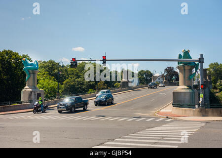 Frosch-Brücke Willimantic CT Stockfoto