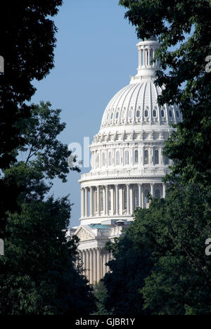 Das Capitol in Washington, DC, gelegen ist das Gebäude im Kongress der Vereinigten Staaten entspricht. Es ist am östlichen Ende der Stockfoto