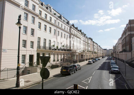 Eaton Place SW1 in Belgravia Stadtteil im Westen Londons in der City of Westminster und Royal Borough of Kensington und Chelsea Stockfoto