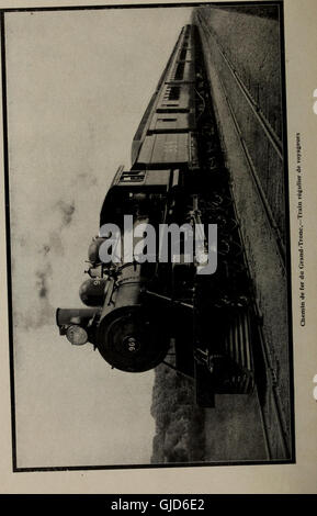 Réseau du Chemin De Fer Grand Tronc du Canada - Route de l begrenzt. Seule la Voie Doppel gießen, Chicago, Detroit, Toronto, Kobalt, Niagarafälle, Montreal, Portland, Boston, New York Stockfoto