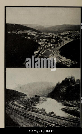 Réseau du Chemin De Fer Grand Tronc du Canada - Route de l begrenzt. Seule la Voie Doppel gießen, Chicago, Detroit, Toronto, Kobalt, Niagarafälle, Montreal, Portland, Boston, New York Stockfoto