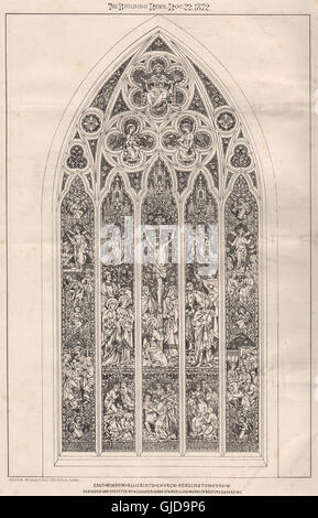 Allerheiligenkirche, Kensington Park. Alexander Gibbs Buntglas arbeitet, 1872 Stockfoto