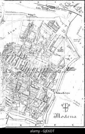 Das „Handbuch für Reisende“ von 1872 konzentriert sich auf Norditalien und bietet Besuchern wertvolle Einblicke in die Sehenswürdigkeiten, Kultur und Reisetipps der Region im 19. Jahrhundert. Stockfoto
