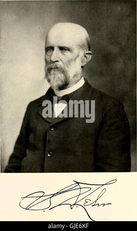 Ein historischer Bericht mit dem Titel „Historic Homes and Institutions and Genealogical and Personal Memoirs of the Lehigh Valley, Pennsylvania“ (1905), in dem die regionale Geschichte und bedeutende Familien in der Region beschrieben werden. Stockfoto