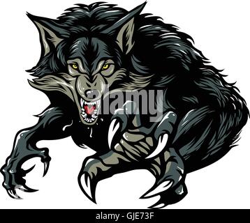 Werwolf-Vektor-Illustration-Charakter-Design Stock Vektor