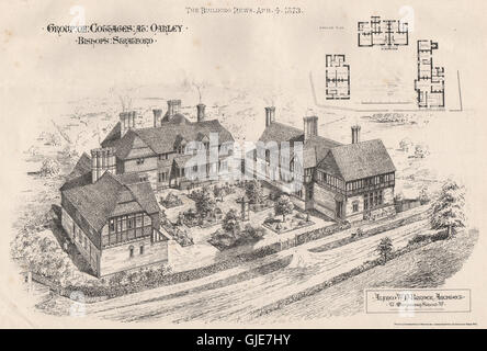 Häuschen, Oakley, Bishops Stortford, Hertfordshire; Alfred WN Burder Archt, 1873 Stockfoto