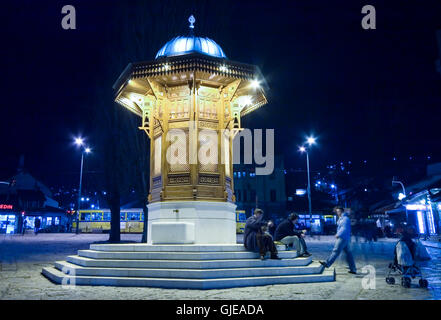 Sarajevo, die Hauptstadt von Bosnien und Herzegowina stolz City von östlicher und westlicher Kultur und Religionen. Stockfoto