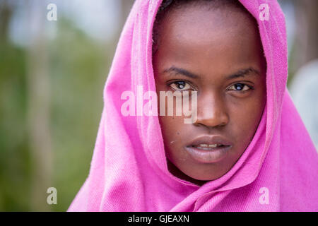 Junges Mädchen in Äthiopien - Afrika Stockfoto